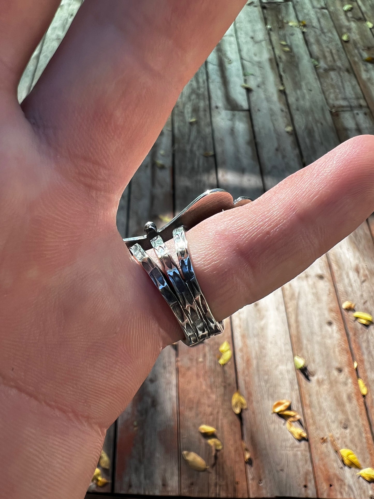 Size 8 sterling silver and Lahontan Jasper ring